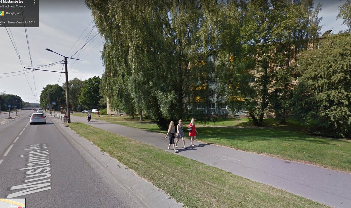 Tallinn, Mustamäe tee 96 juures (Google Street View ekraanitõmmis)