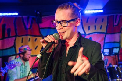 Actor Macaulay Culkin on stage as Special Guest in Cambridge, England