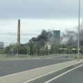 ФОТО | В Таллинне близ Тартуского шоссе загорелась груда покрышек