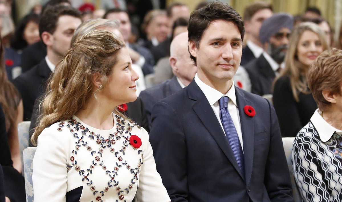Justin Trudeau koos abikaasaga