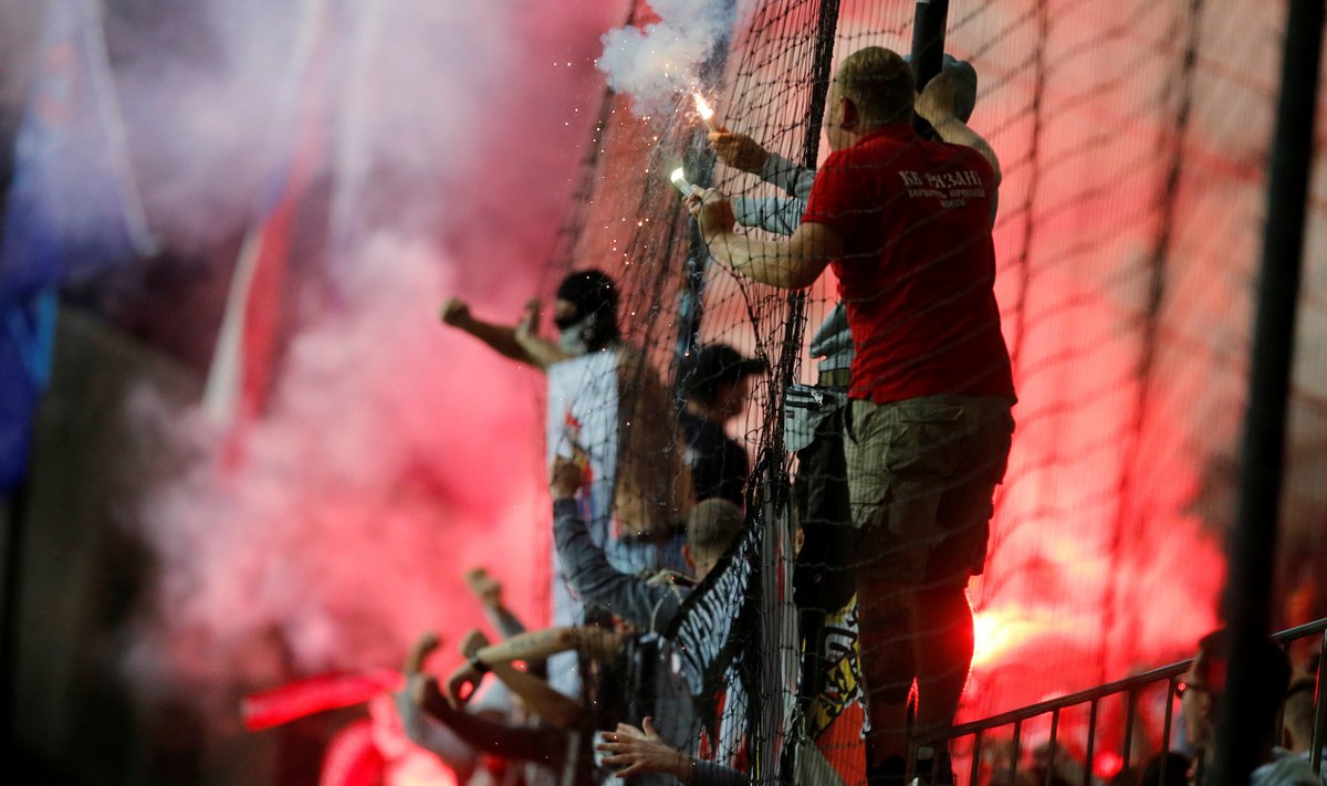 Moskva Spartaki fännid 13. septembril Mariboris.