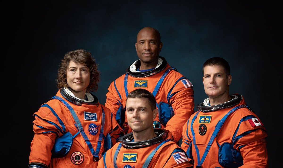 Artemis 2 meeskond: Christina Koch, Victor Glover, Reid Wiseman ja Jeremy Hansen