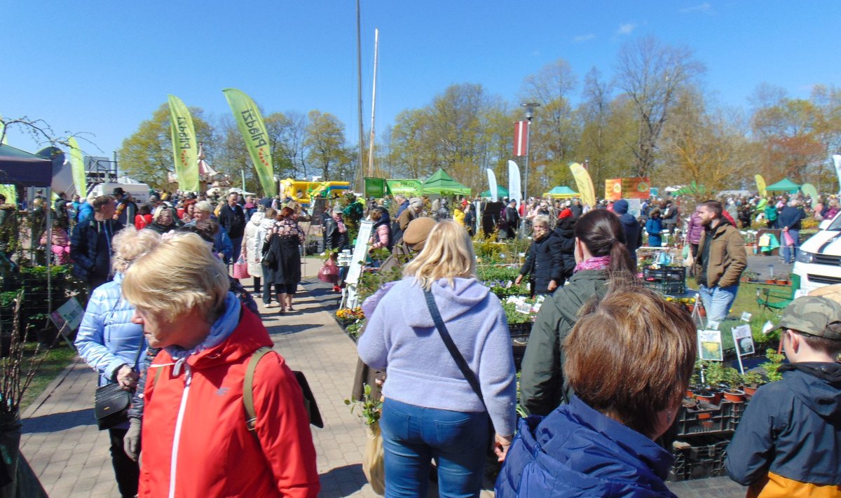 Sigulda taimelaadal oli rohkelt nii kaupa kui ostjaid.