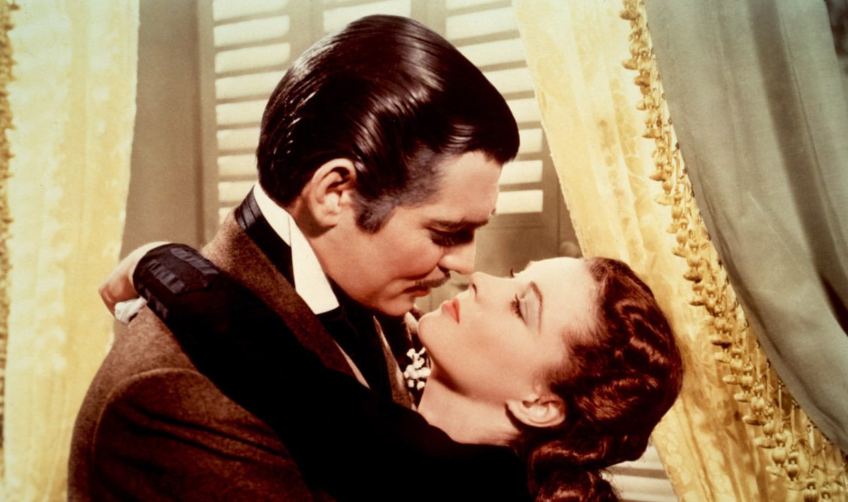 Kaader armastusfilmide klassikast "Tuulest viidud" (Gone With the Wind, 1939, Selznick / MGM)