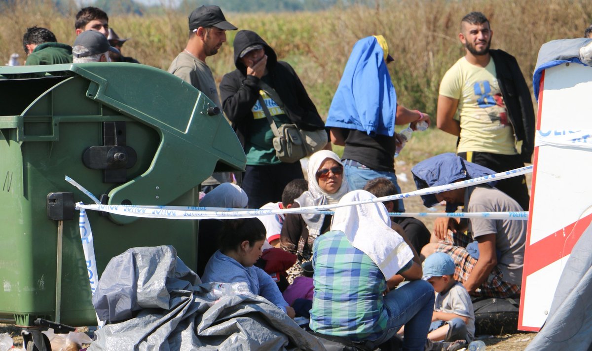 Migrandid kogumispunktis Ungaris.