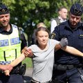 VIDEO | Greta Thunberg vangi ei läinud, kuid maksis trahvi. Vaid paar tundi hiljem pidi politsei ta jälle protestilt ära viima