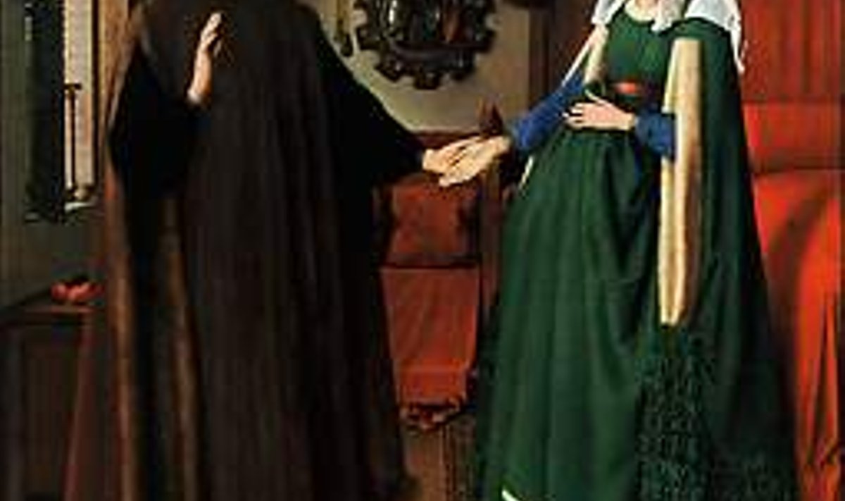 AJASTU PEEGELDUS: Johan Huizingat inspireerinud Jan van Eycki 1434. aastal valminud šedöövrit “Arnolfini kihlus” peetakse üheks oma aja kauneimaks ja märgirikkaimaks maaliteoseks. REPRO