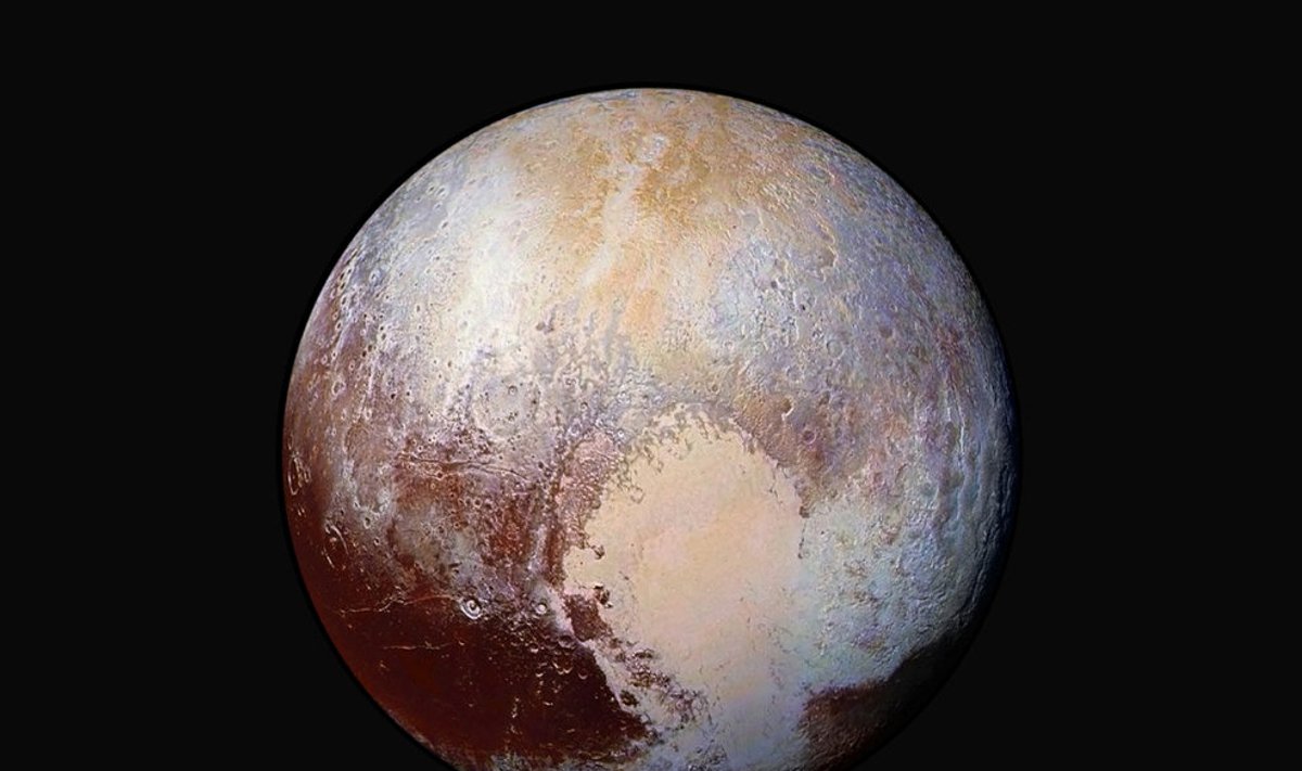 Pluuto New Horizonsi fotodest tehtud komposiitpildil.