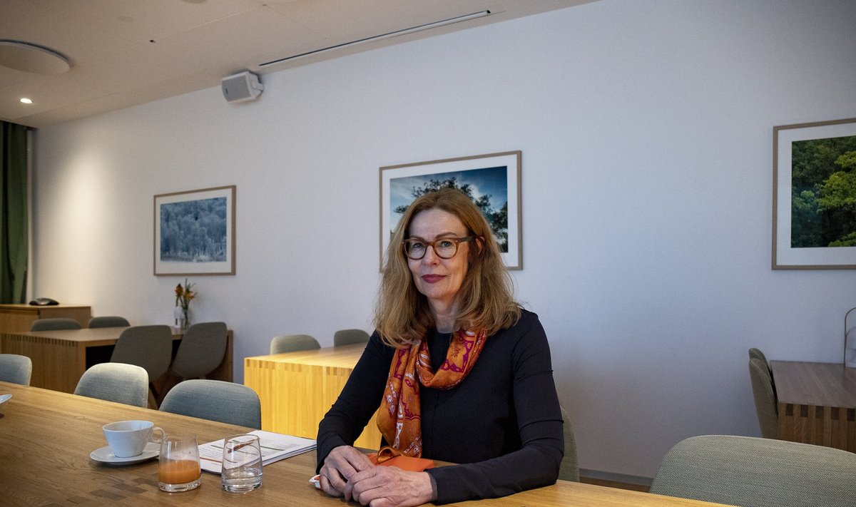 Swedbanki endine juht Birgitte Bonnesen panga Stockholmi peakontoris 22.märtsil 2019