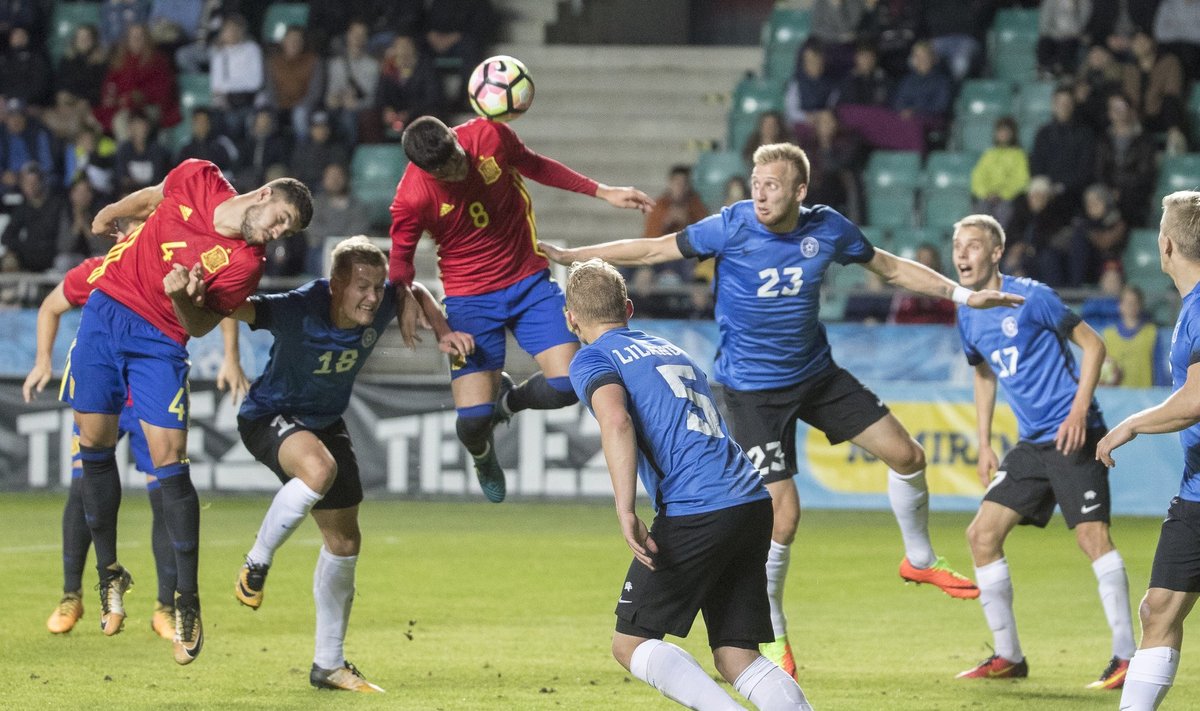 Jalgpall U21 Eesti vs Hispaania