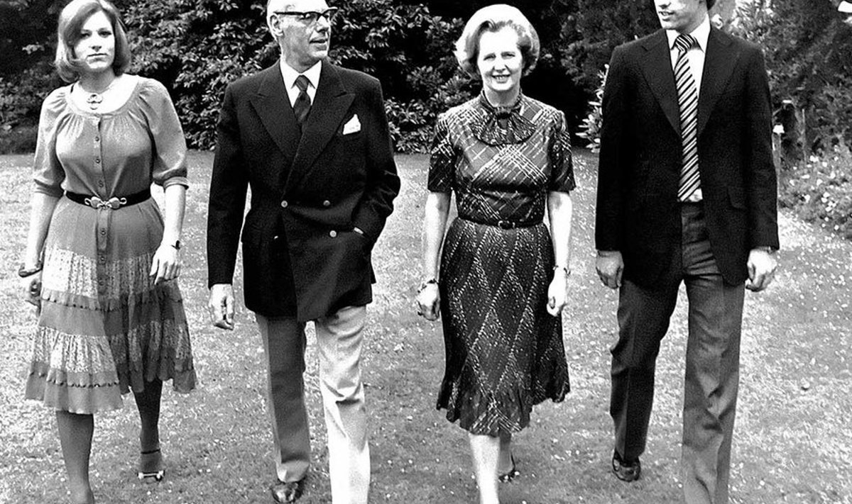 Kogu pere: Carol, Denis, Margaret ja Mark Thatcher 1979. aasta märtsis.
