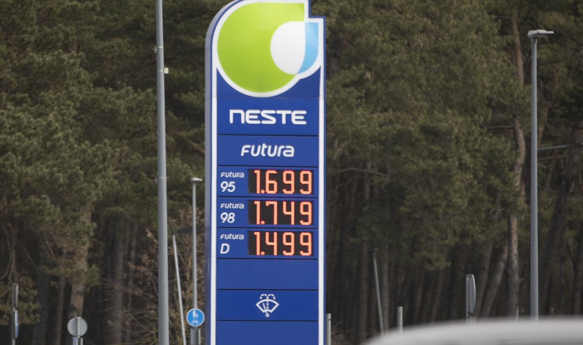 Kütusehinnad praegu tanklates.