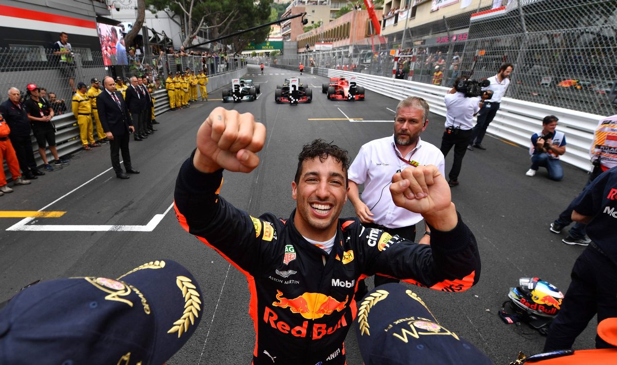 Daniel Ricciardo valitses Monaco kihutamist kindla käega.