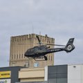 ФОТО: Олег Гросс приземлился на вертолете на крышу своего нового магазина в Вильянди