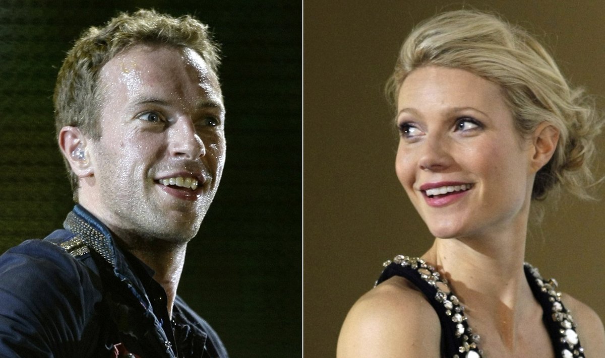 Combination photo of singer Chris Martin and actress Gwyneth Paltrow