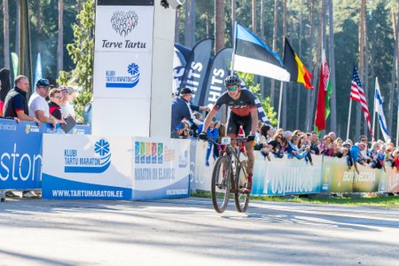 20. Tartu Rattamaraton finiš, võitja Martins Blums