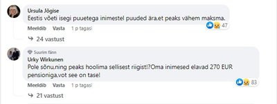 Inimesed väljendasid mitmete postituste kommentaariumites oma pahameelt