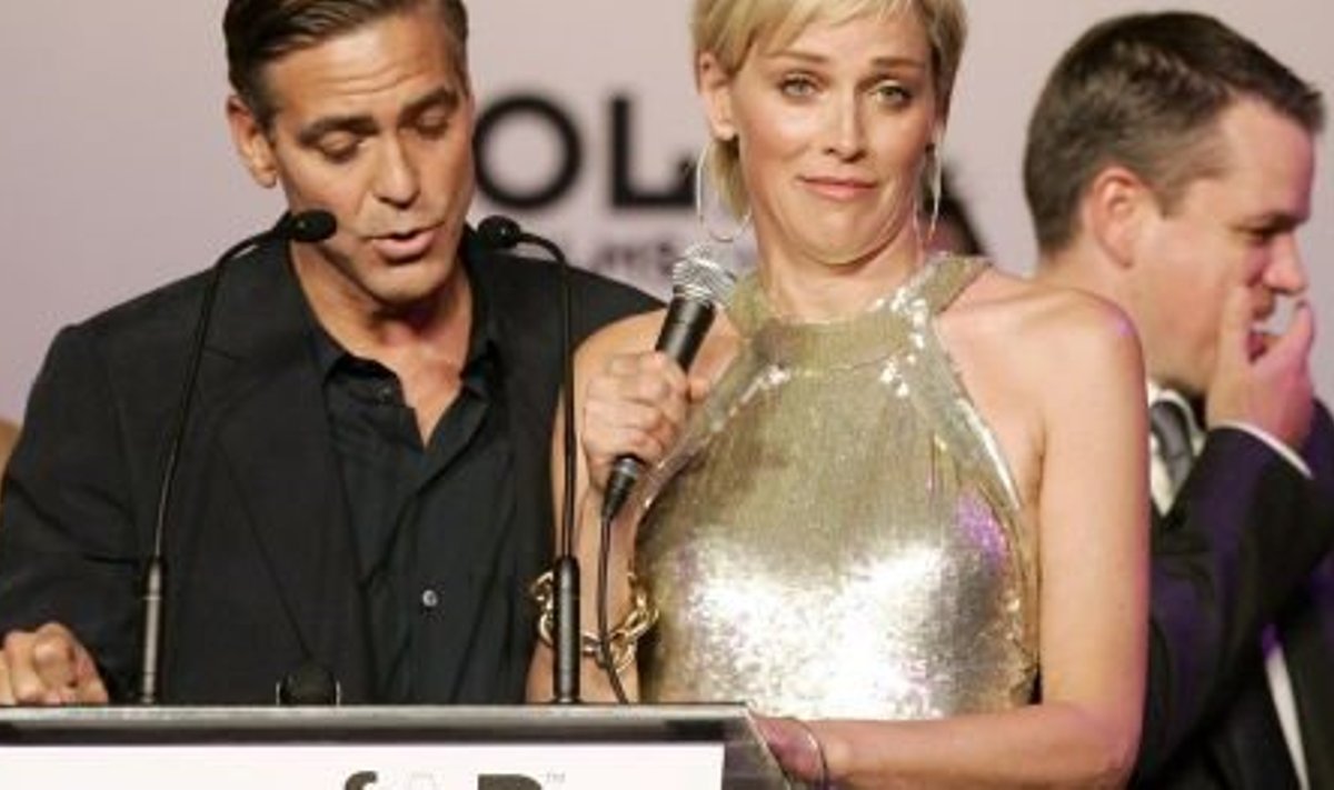 Sharon Stone ja George Clooney 