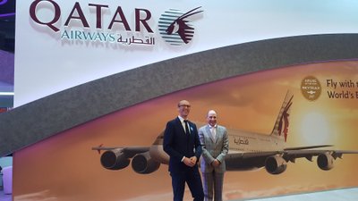 Eero Pärgmäe ja Qatar Airwaysi CEO Akbar Al Baker