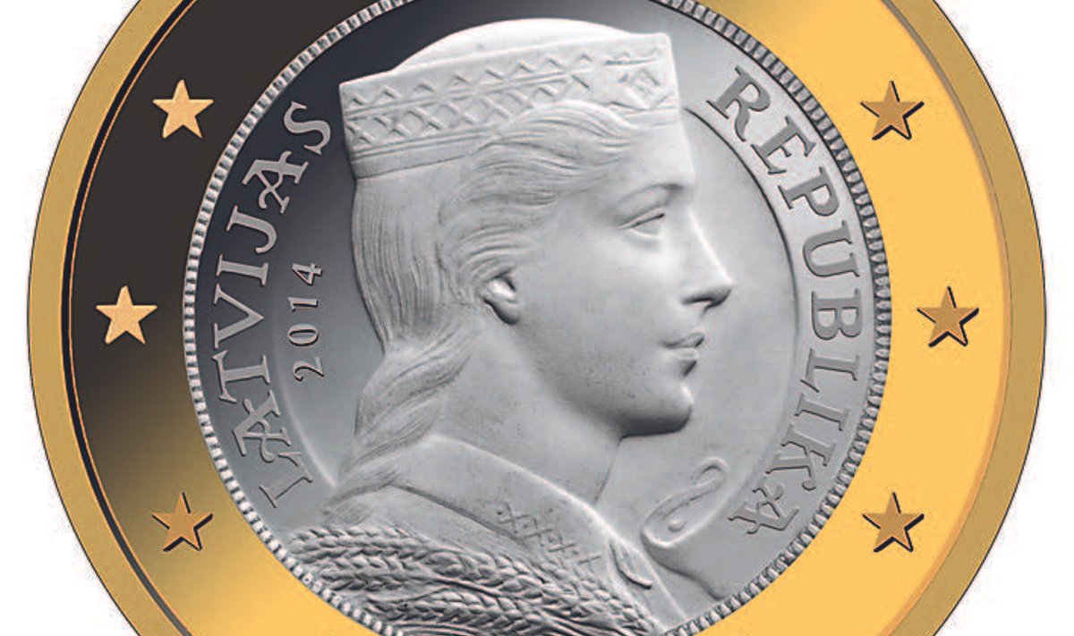 Läti 1.jaanuaril 2014.aastal käibele tulevad euromündid