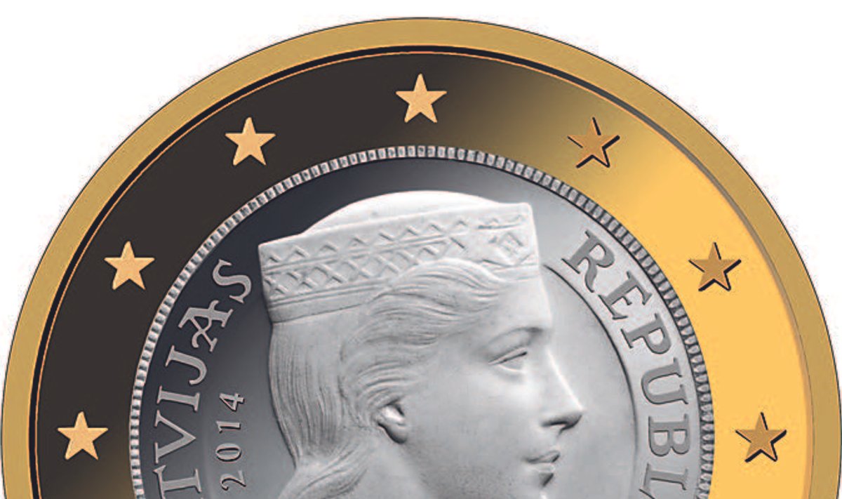 Üks Läti euromüntidest
