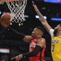 VIDEO | Ajalooliselt lühikese koosseisuga Rockets alistas Lakersi, uus mängija olulises rollis