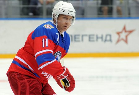 Russian President Putin takes part in gala game of the Night Ice Hockey League in Sochi