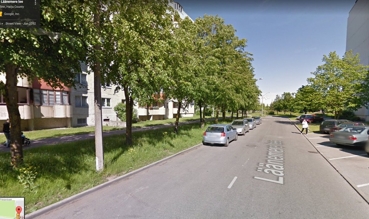 Tallinn, Läänemere tee 17 juures (Google Street View ekraanitõmmis)
