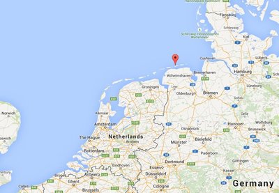 Langeoog asub Ida-Friisimaa rannikul. maps.google.com