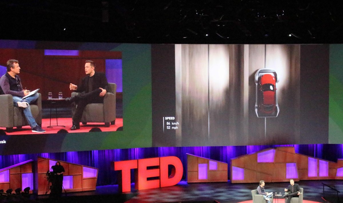 Elon Musk Vancouveris aprilli lõpus TED-l oma tunneliideed tutvustamas.