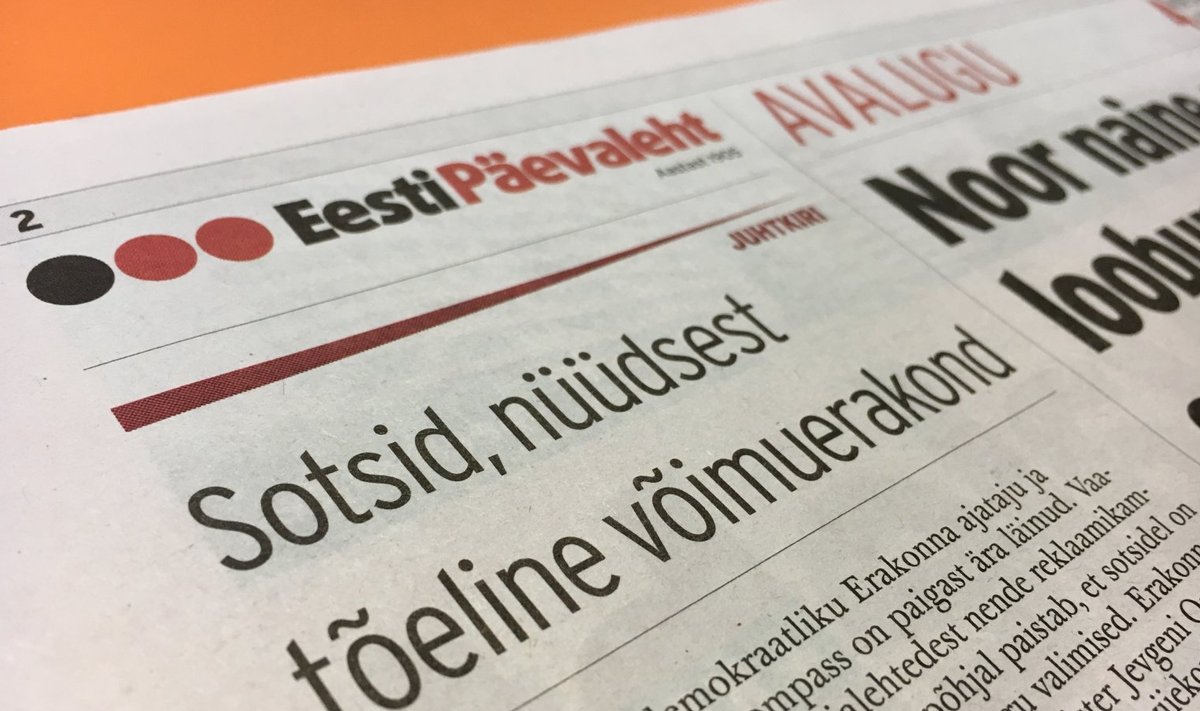 Eesti Päevaleht mõistis oma juhtkirjas sotside käitumise hukka.