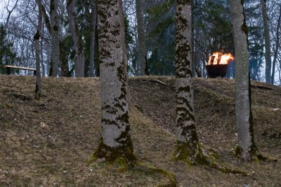 Lennart Meri 87 .sünniaastapäeva auks süüdati täna Kaali kraatri nõlvadel lõke . Kümme aastat tagasi sai Ebaverest alguse traditsioon süüdata lõkked Lennart Meri sünniaastapäeval. Sarnaselt Kaali mälestuslõkkega süüdati lõkked ka Suure Lennu trajektooril Ebaverest Kaalini