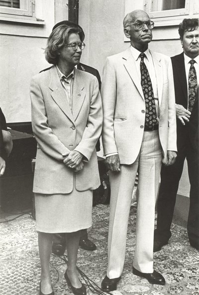 Rootsi välisminister Margaretha af Ugglas ja Lennart Meri
