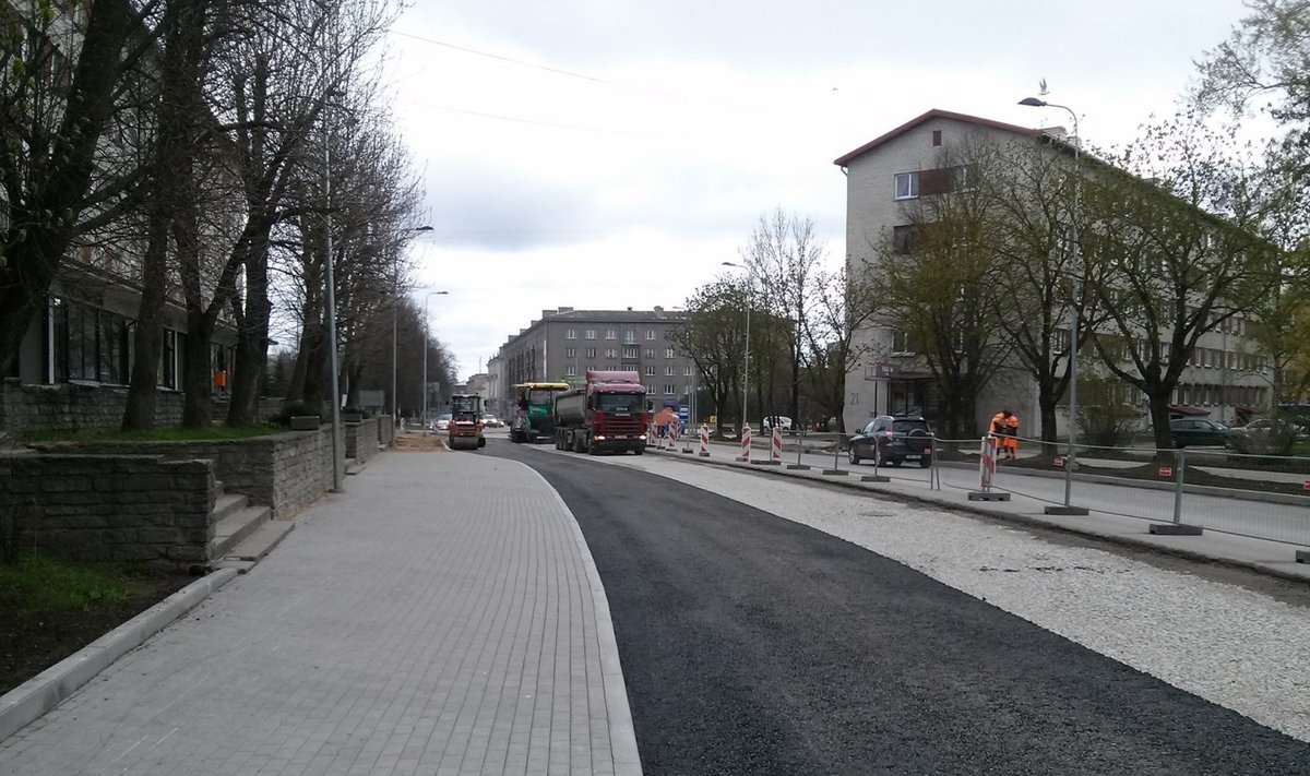 Ремонт дорог в Нарве в 2014 году