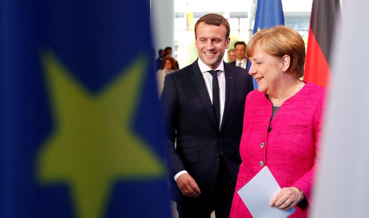 Saksamaa liidukantsler Angela Merkel ja Prantsusmaa president Emmanuel Macron.