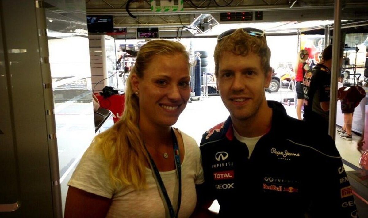 Angelique Kerber ja Sebastian Vettel