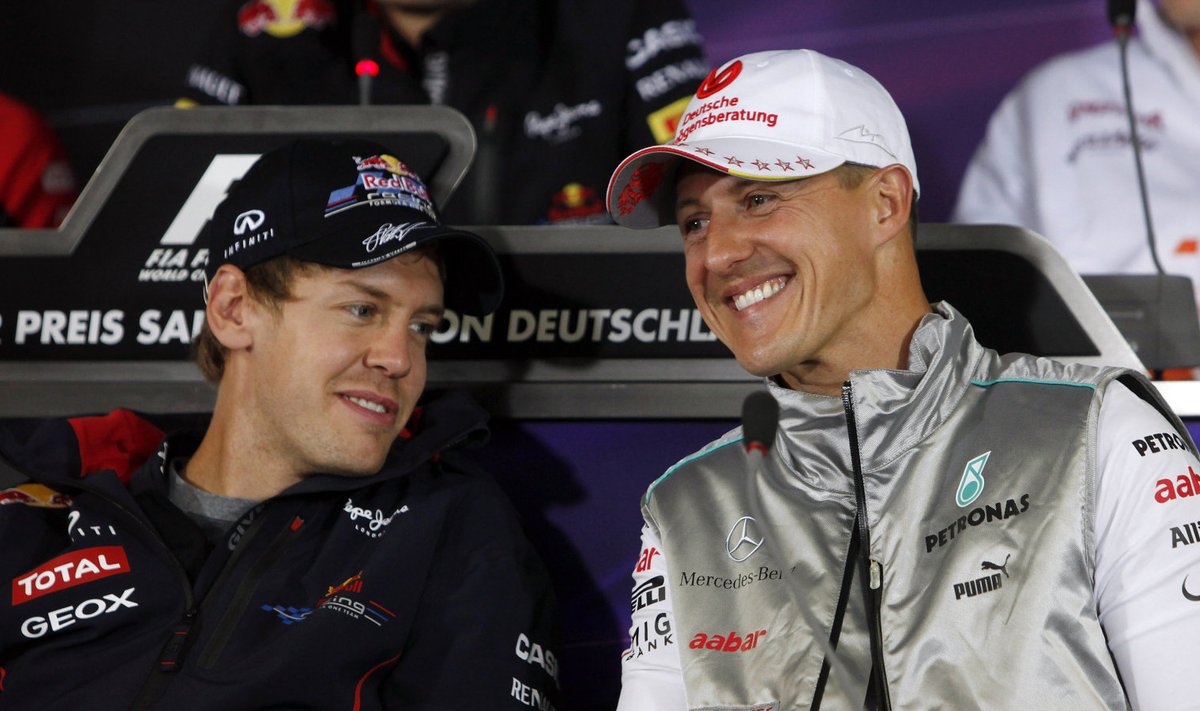 Sebastian Vettel ja Michael Schumacher