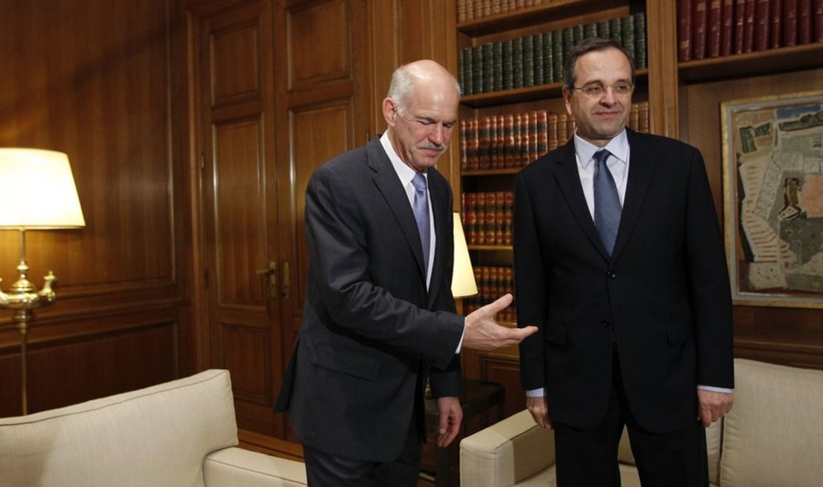 George Papandreou ja Antonis Samaras