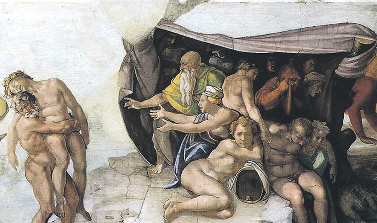 Michelangelo „Veeuputus” (fragment, 1508/09)
