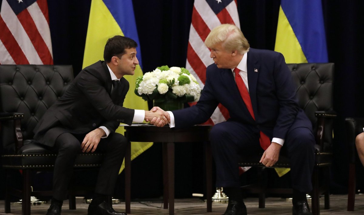 Ukraina president Zelenskõi ja USA endine president Trump 25. septembril 2019