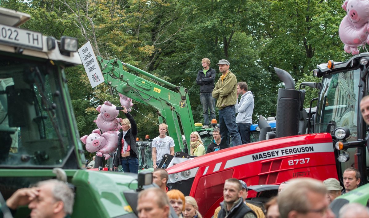 Mullu septembris toimunud põllumeeste meeleavaldus Toompeal