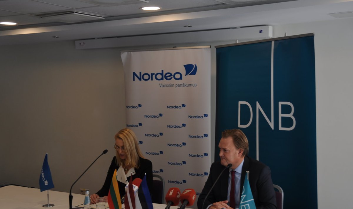 Nordea ja DNB Balti üksuste ühinemispressikonverents Riias