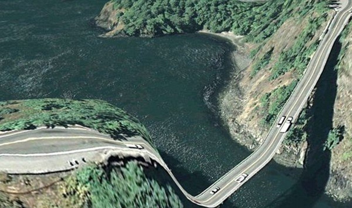 Google Earthi versioon Deception Passi sillast