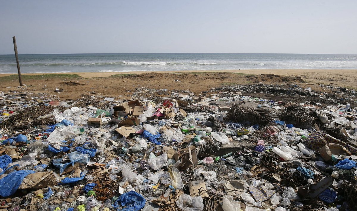 Plastsaaste Libeeria pealinnas Monrovias