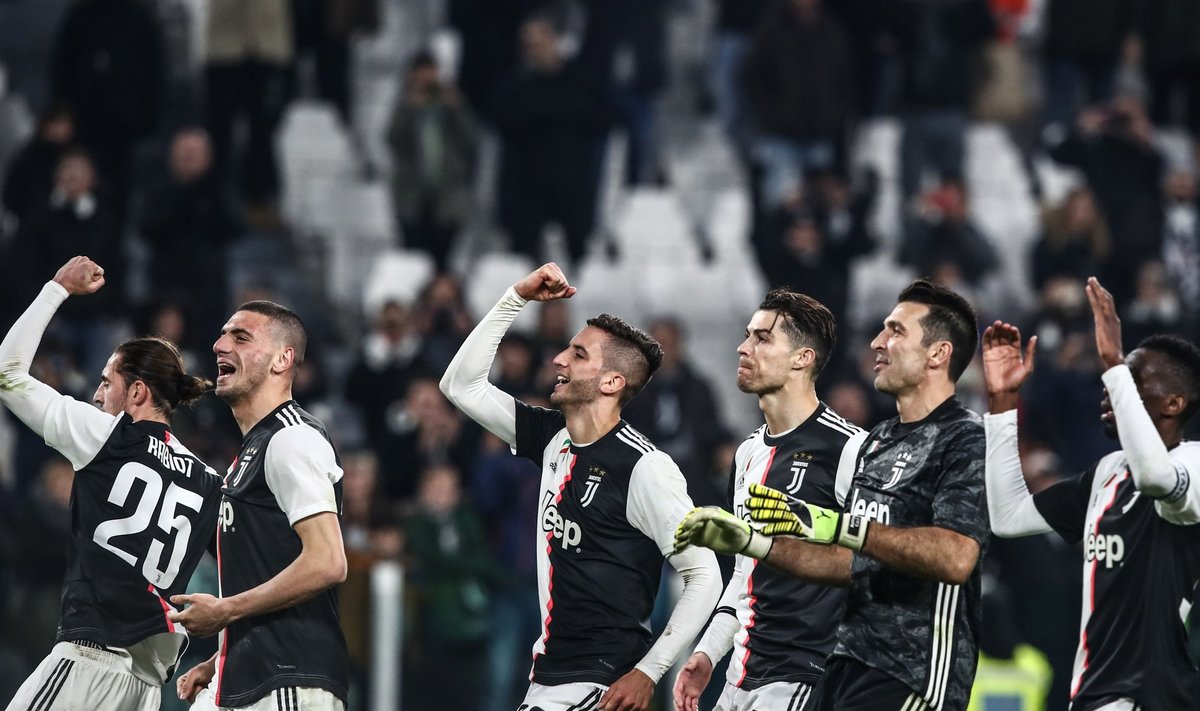 Torino Juventuse mängijad said rõõmustada võidu üle.