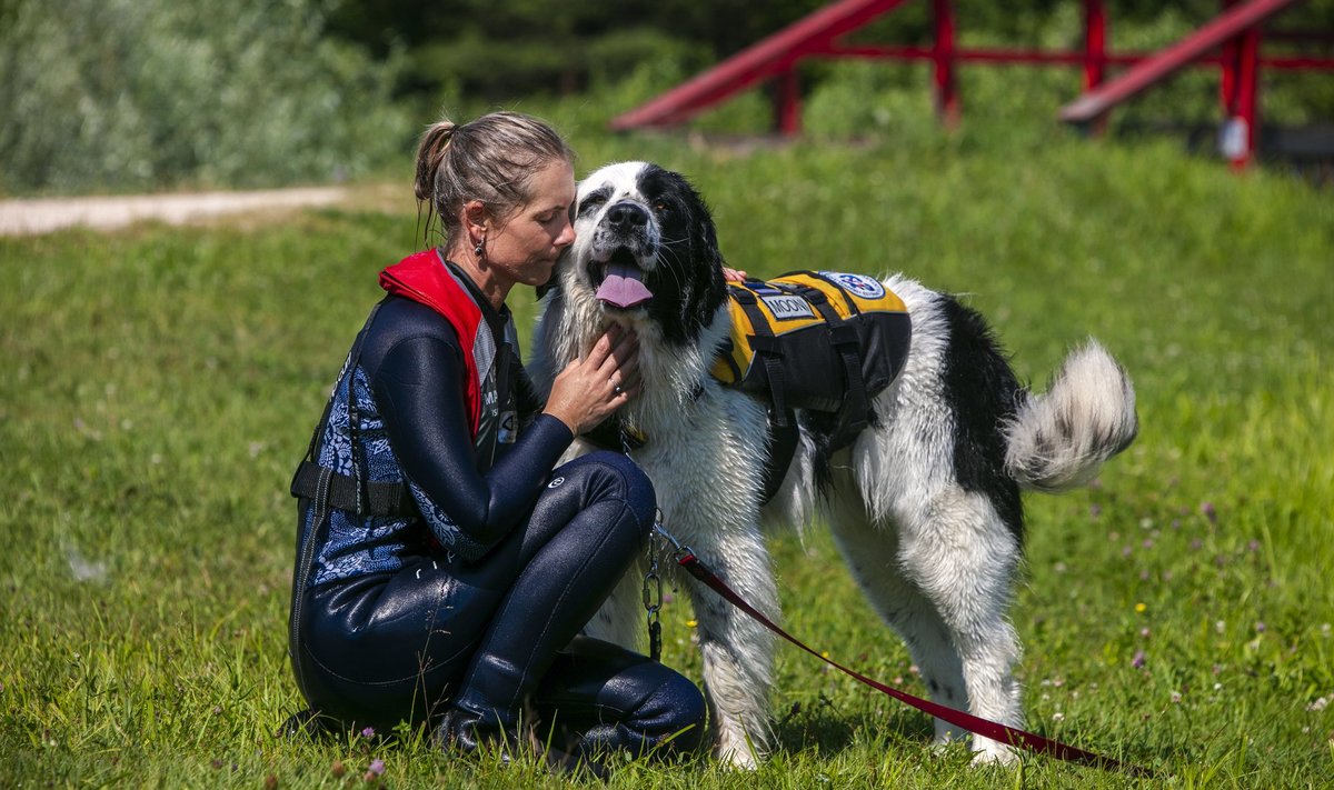Landseer Mooni tuli perre koroonaajal. Ta on Rasmuse (5) ja Sandri (7) suurim sõber ja valvab lapsi hoolega. Sellepärast ei võta Kristina neid trenni kaasa: Mooni tähelepanu on kohe häiritud.