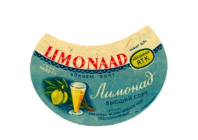 Limonaadi etiketi muutumine läbi aastate.