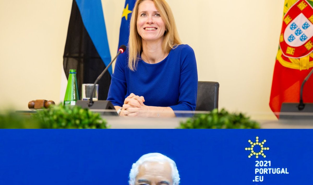 Peaminister Kaja Kallas ja Portugali peaministri António Costa videokohtumine