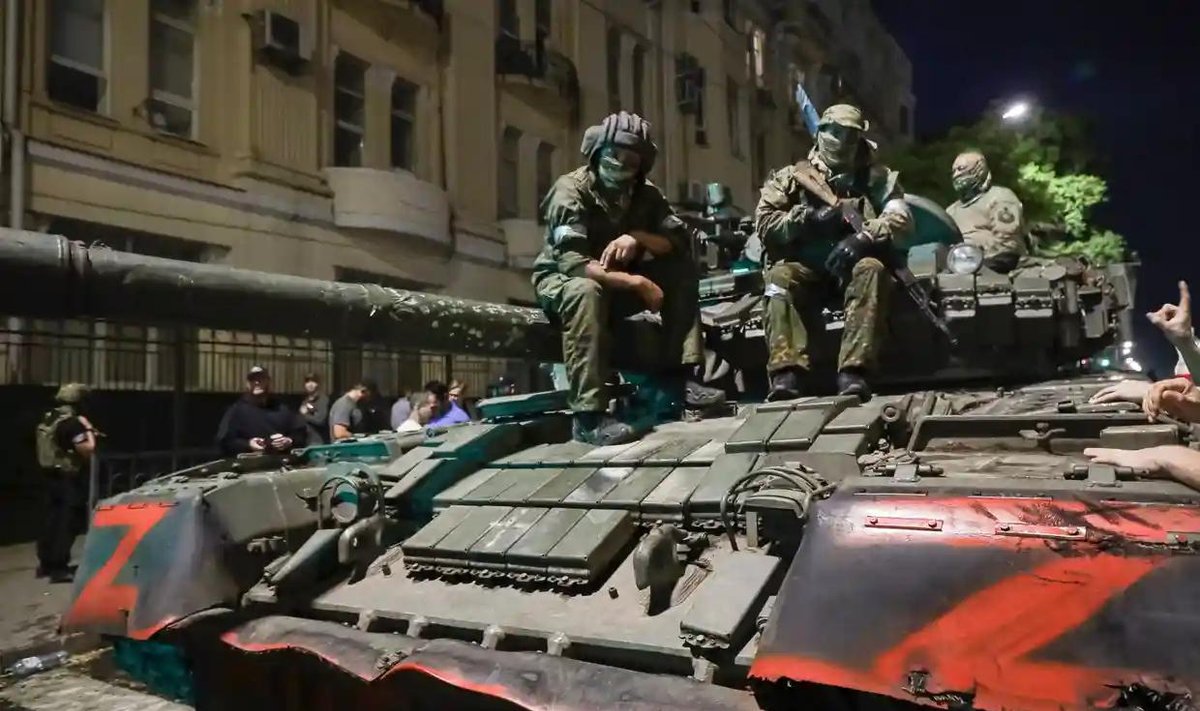 Wagneri võitlejad pühapäeval Rostovis.