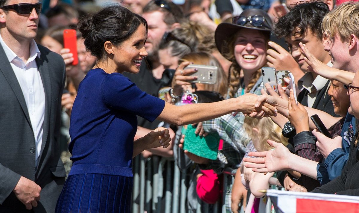 Meghan, Duchess of Sussex, during a walkabout in Rotorua on day four of the royal couple's tour of New Zealand